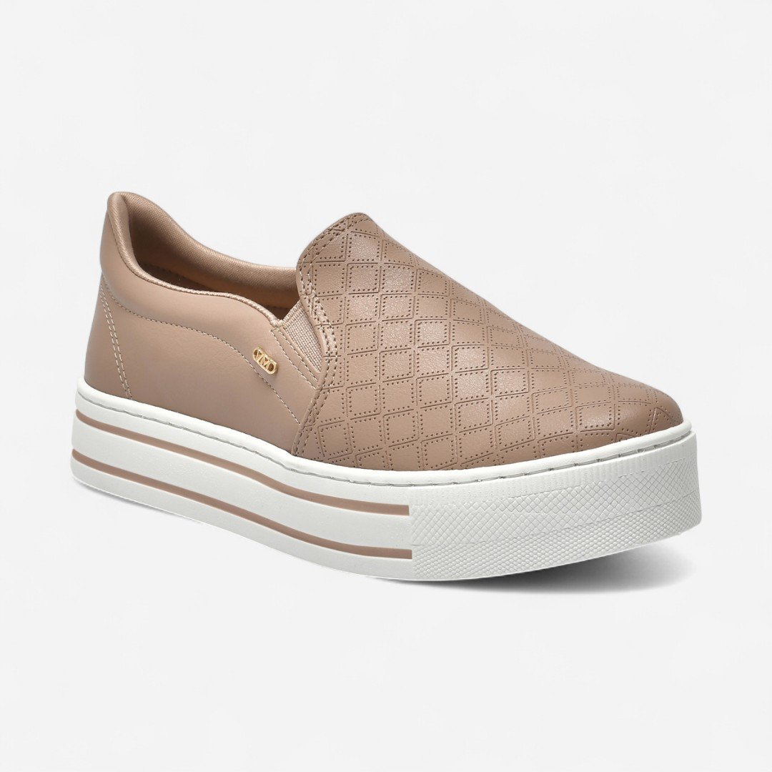 Tênis Via Marte Slip On Casual Feminino Nude Quinoa 2