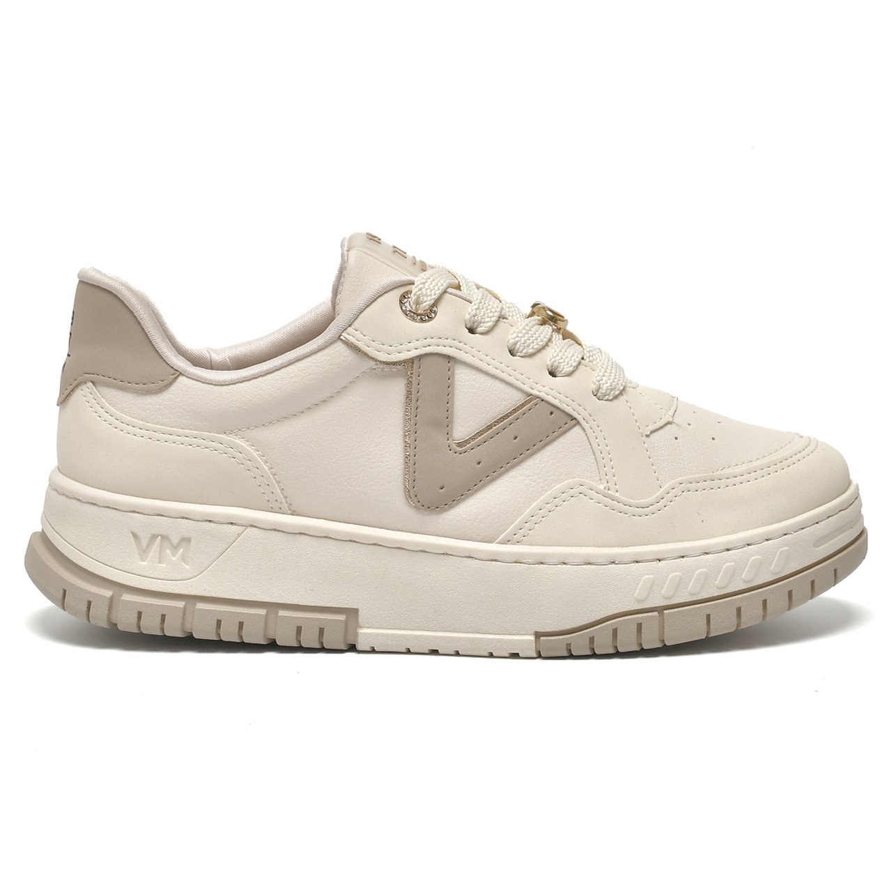 Tênis Via Marte Casual Feminino Marfim Bege/Marrom 3