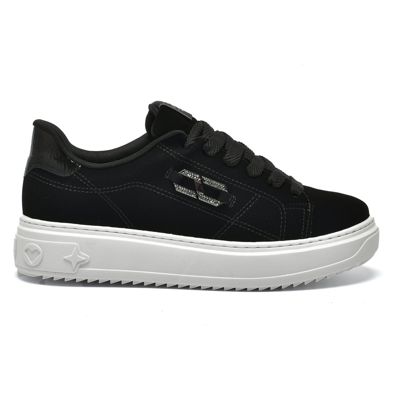 Tênis Via Marte Casual Feminino Nobuck Preto Preto 3