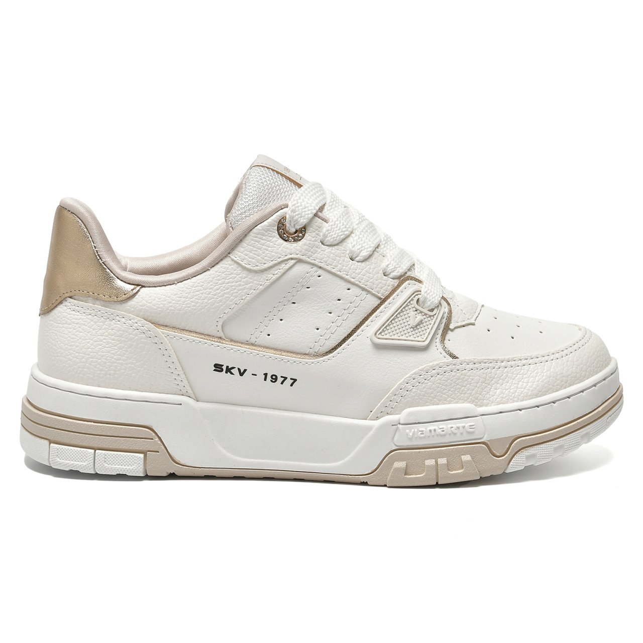 Tênis Via Marte Casual Plataforma Feminino Branco Branco 2