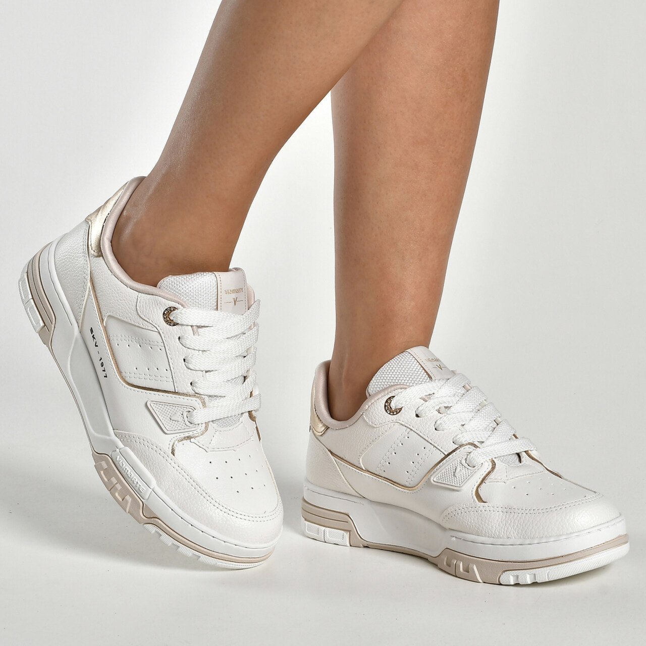 Tênis Via Marte Casual Plataforma Feminino Branco Branco 3