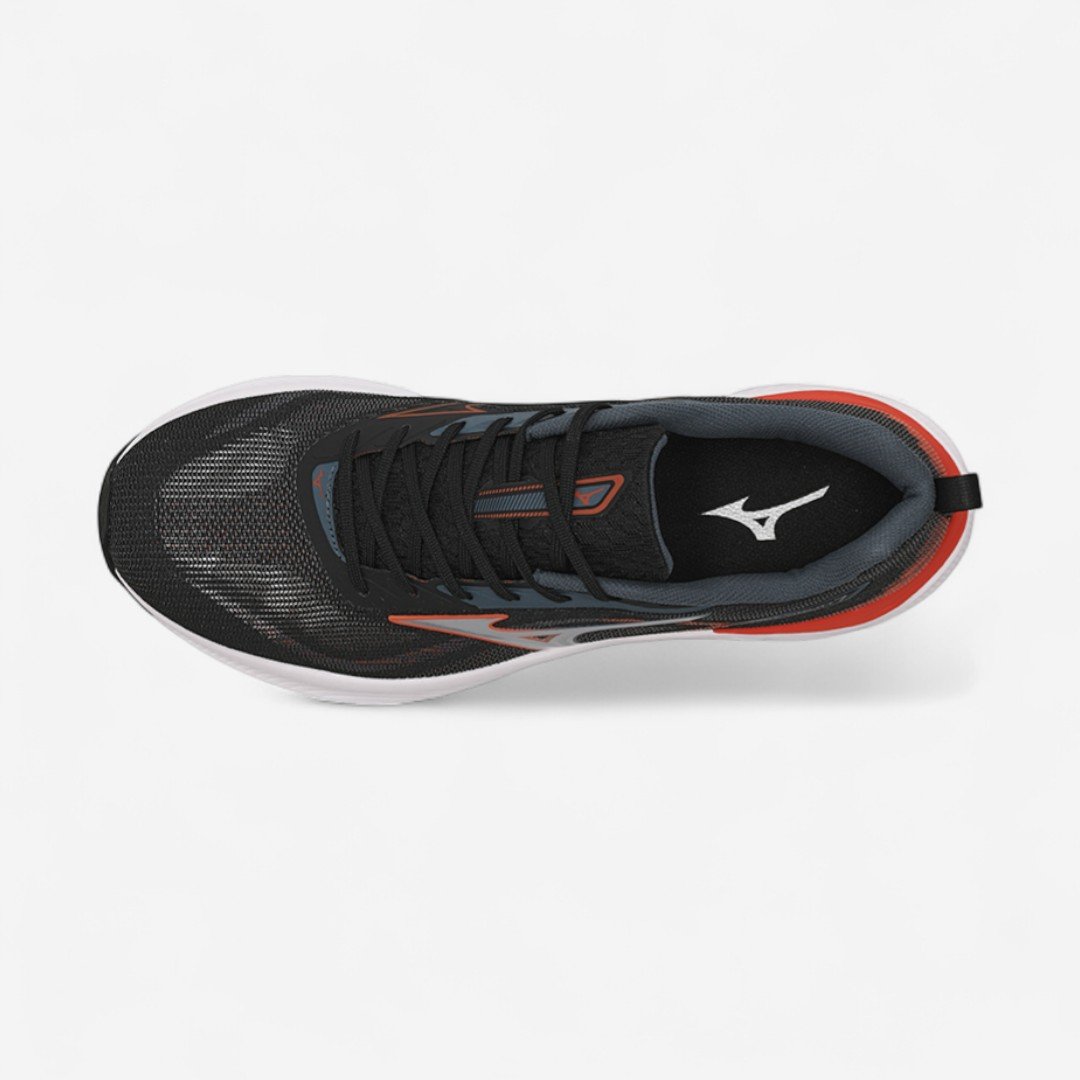 Tênis De Corrida Mizuno Wave Vitality 7 Masculino Preto Preto/Laranja