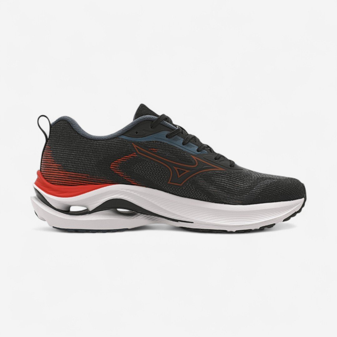 Tênis De Corrida Mizuno Wave Vitality 7 Masculino Preto Preto/Laranja 4