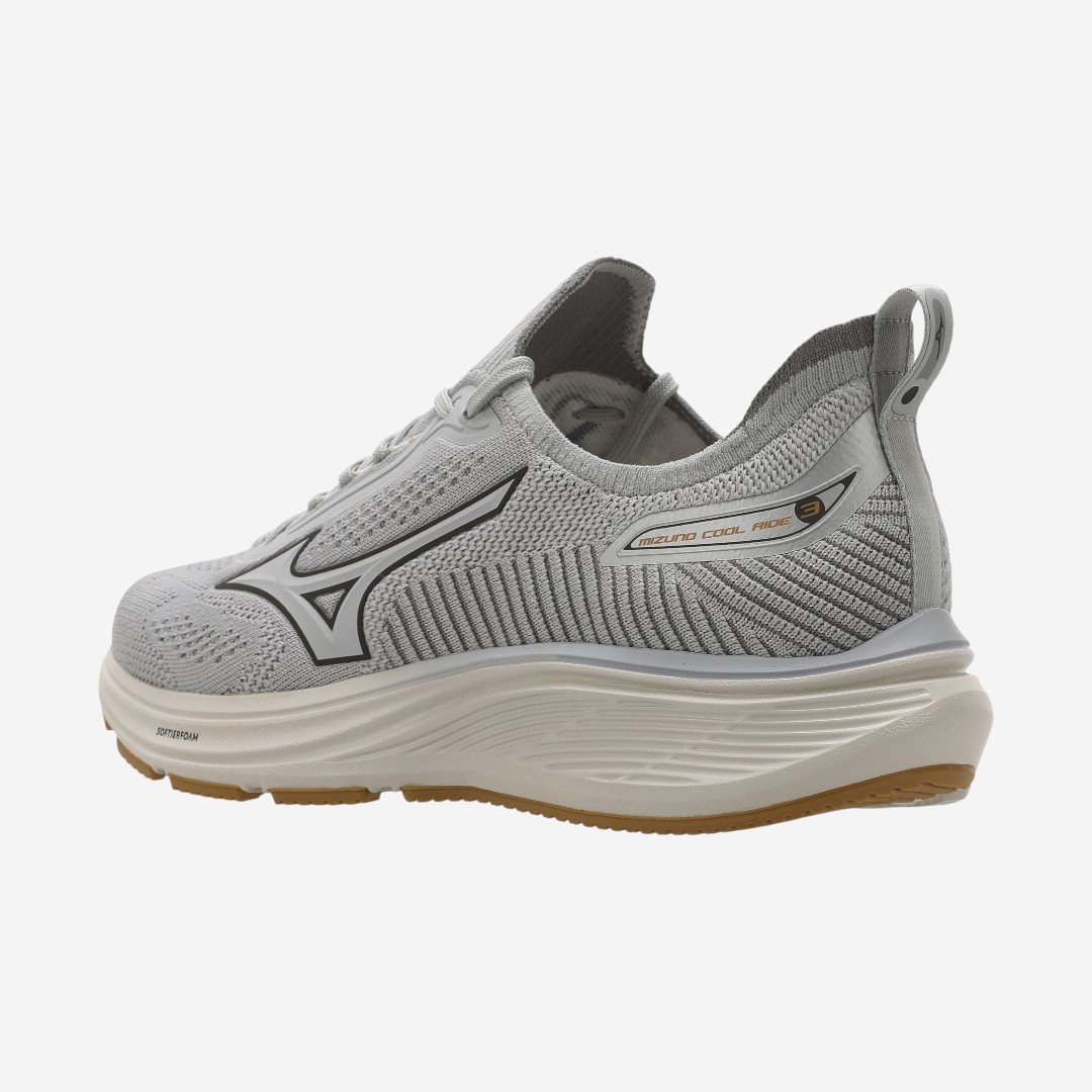 Tênis de Corrida Masculino Mizuno Cool Ride 3 Cinza Cinza 3