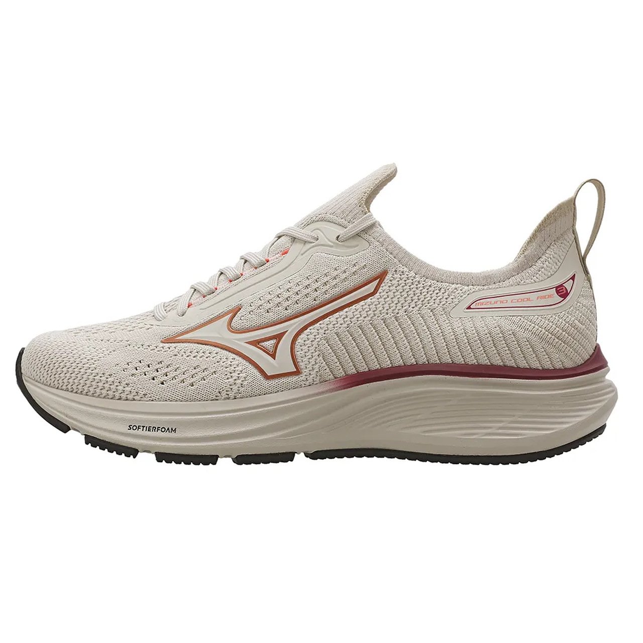 Tênis de Corrida Feminino Mizuno Cool Ride 3 Bege Arenito 1