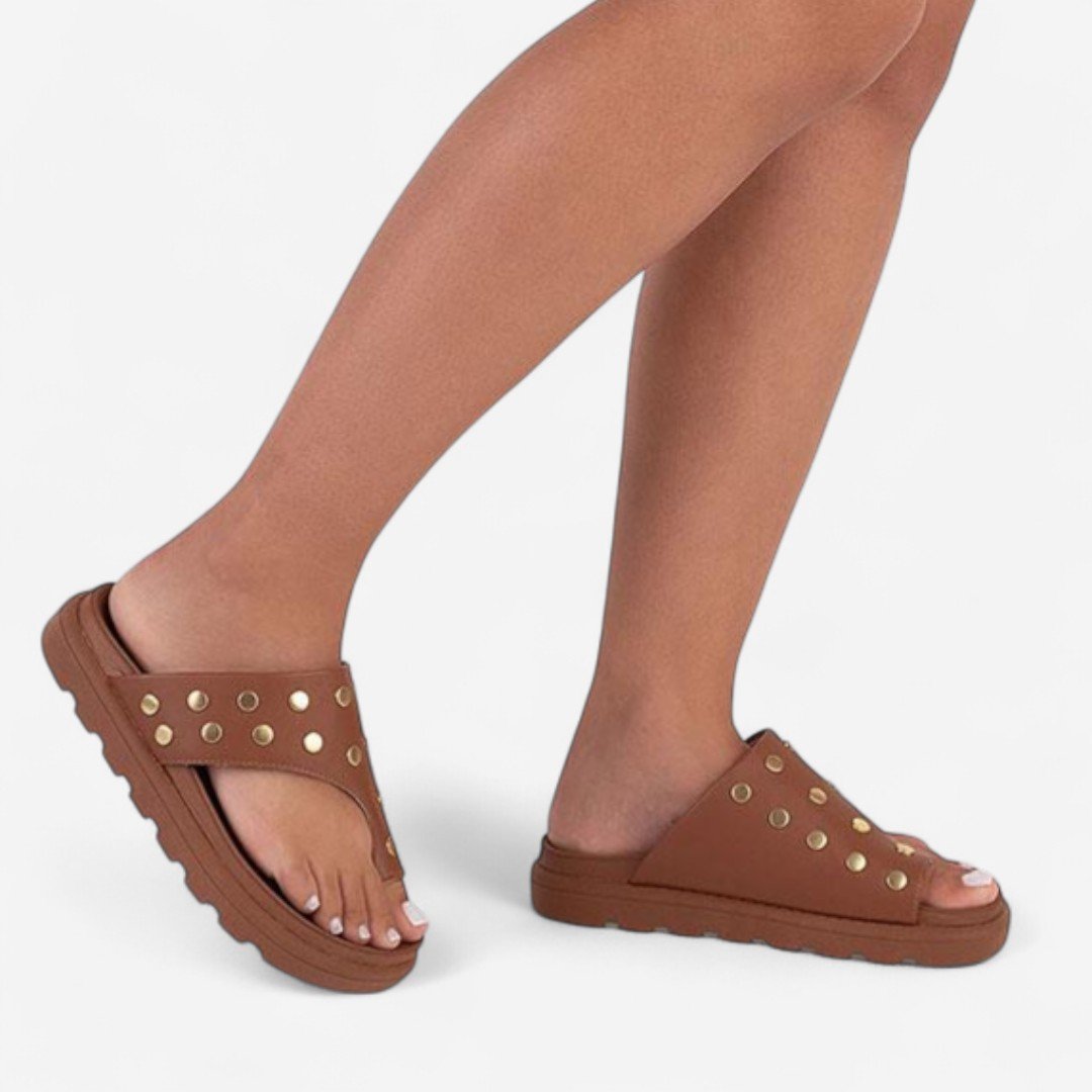 Chinelo Papete Vizzano Feminino Marrom Mocca 2