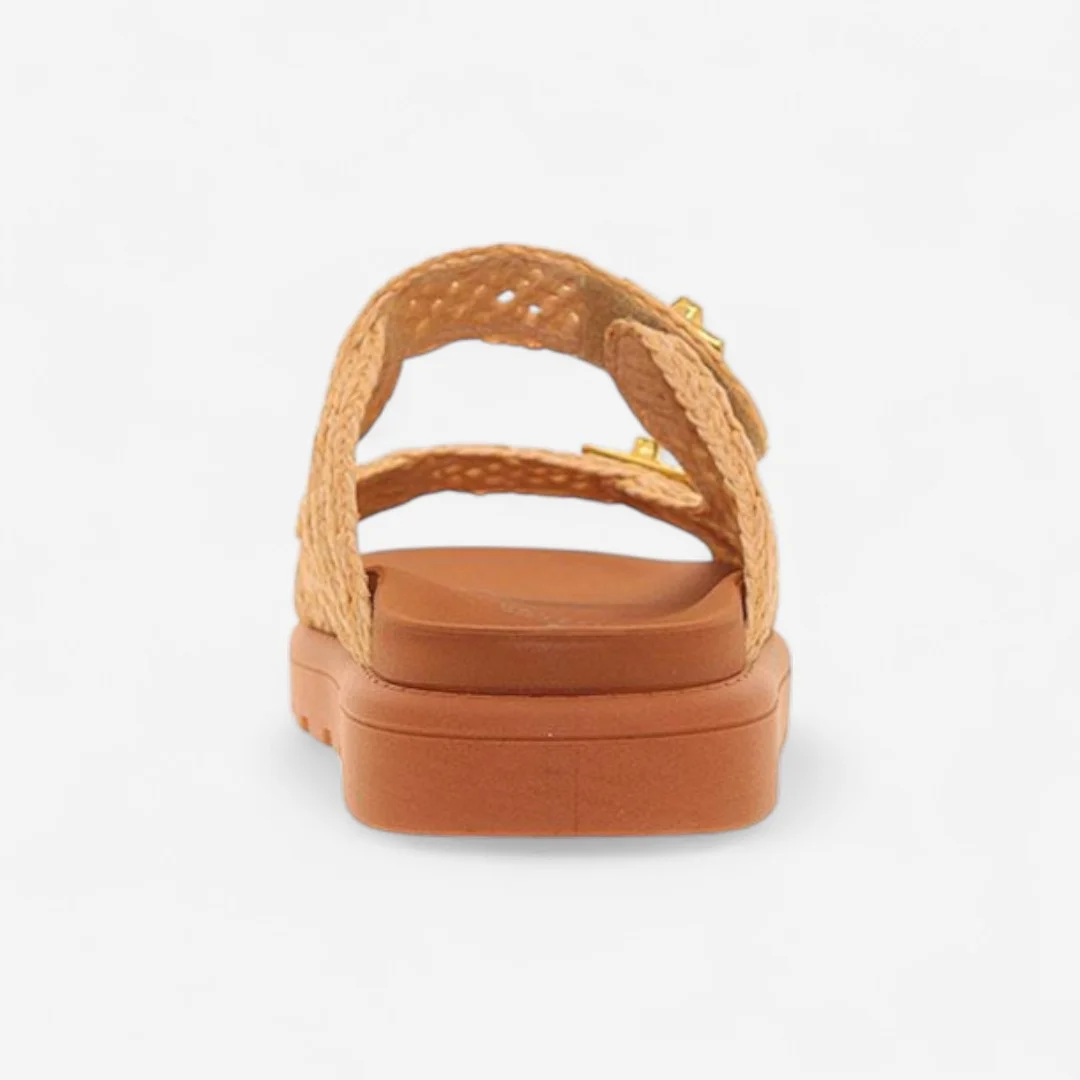 Chinelo Papete Vizzano Feminino Tressê Natural Bege/Marrom 5