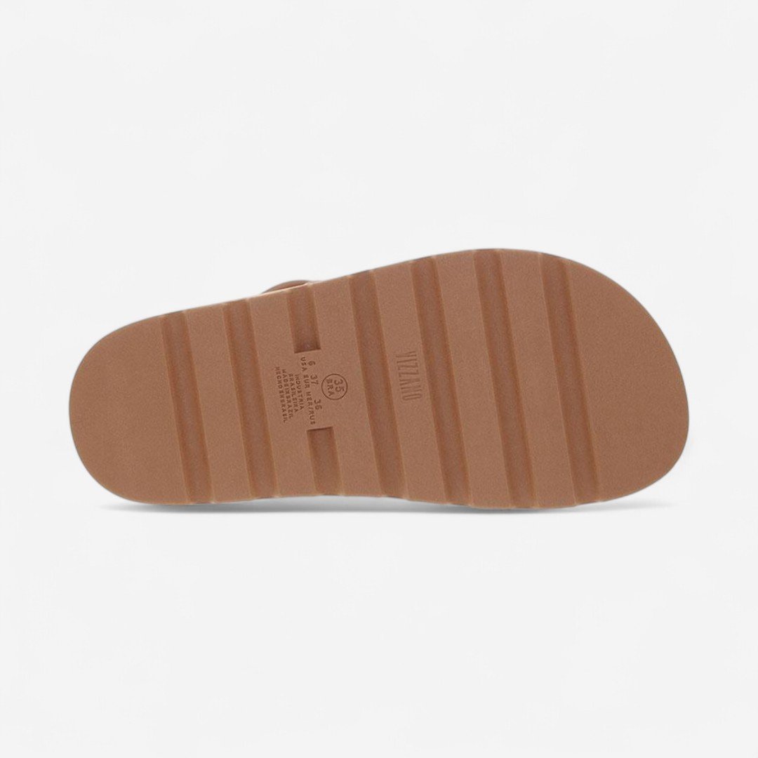 Chinelo Papete Vizzano Feminino Natural Bege/Marrom 7