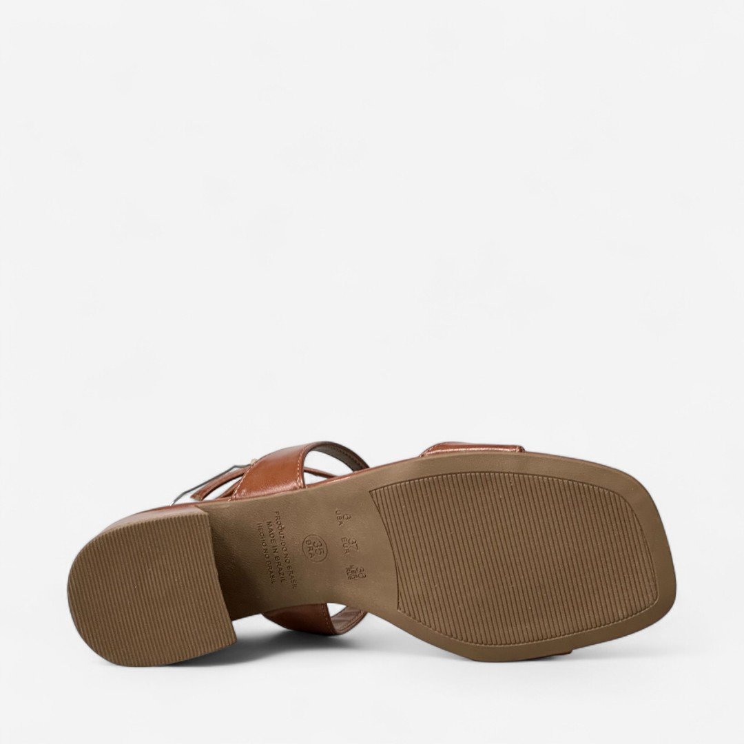 Sandália Di Valentini Salto Baixo Boho Marrom Marrom 6