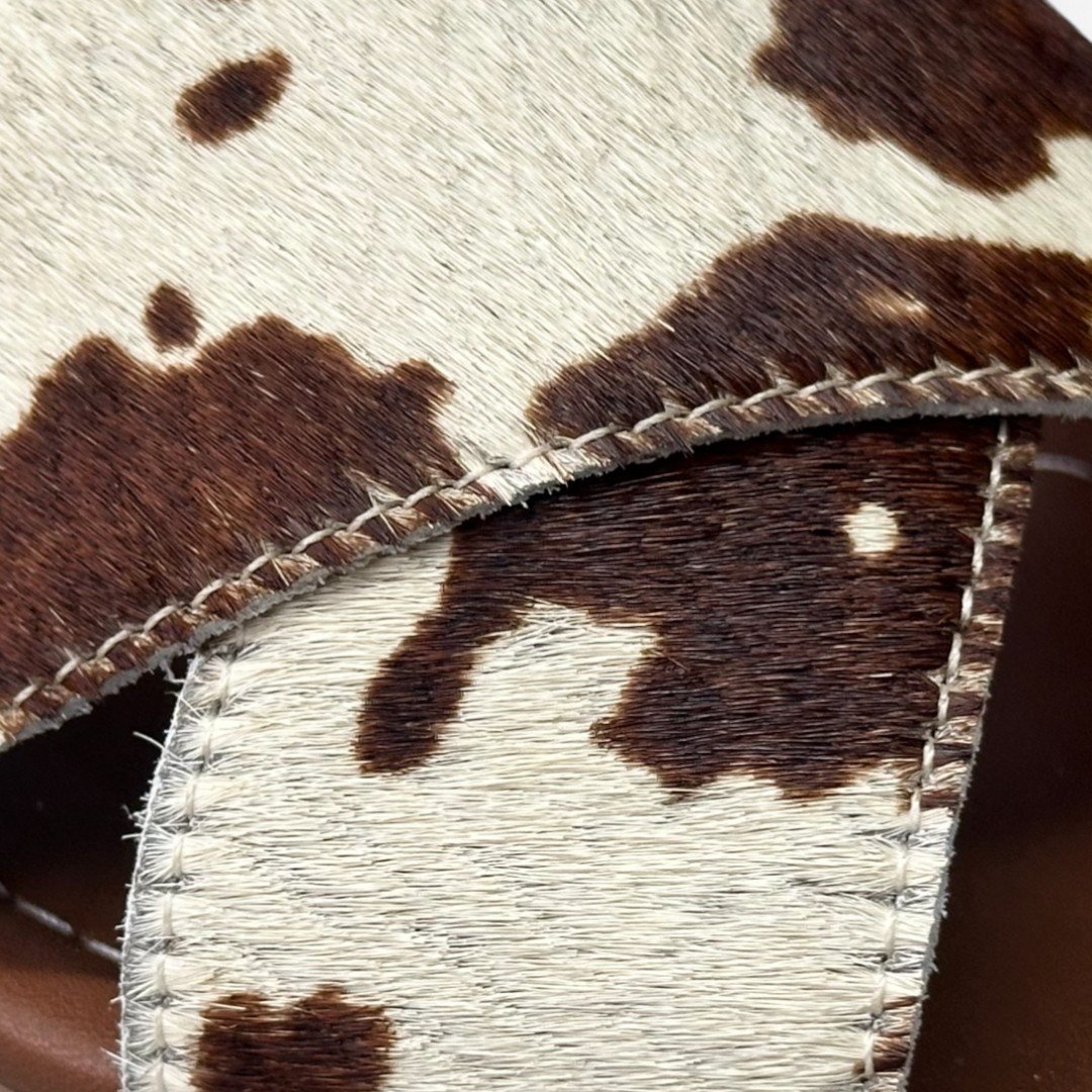 Rasteira Di Valentini Feminina Vaca Animal Print 6