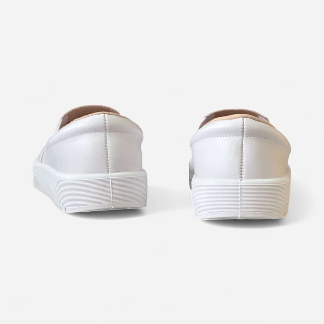 Tênis Moleca Slip On Casual Feminino Branco Branco 5