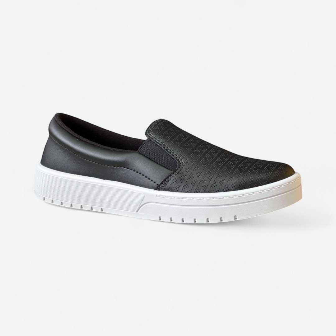 Tênis Moleca Slip On Casual Feminino Preto Preto 2