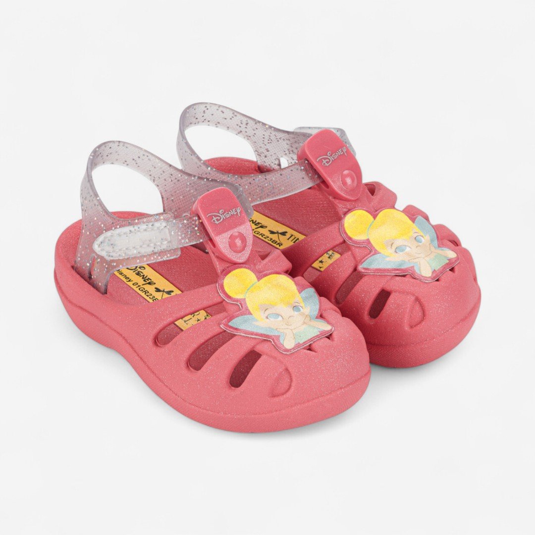Sandália Aranha Disney Sininho Tinker Bell Rosa Rosa 2