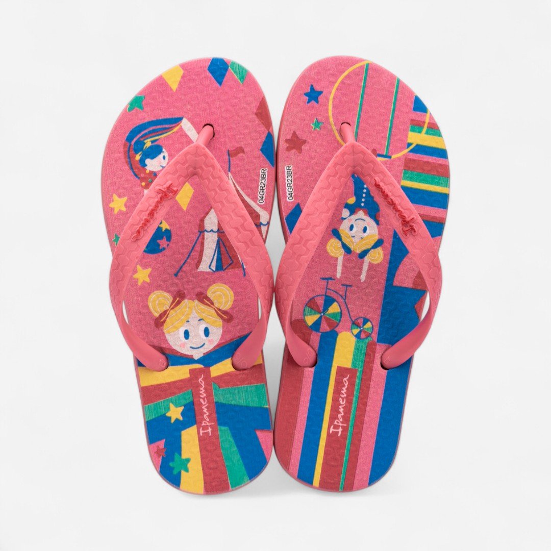 Chinelo Ipanema Temas Infantil Rosa Rosa 2