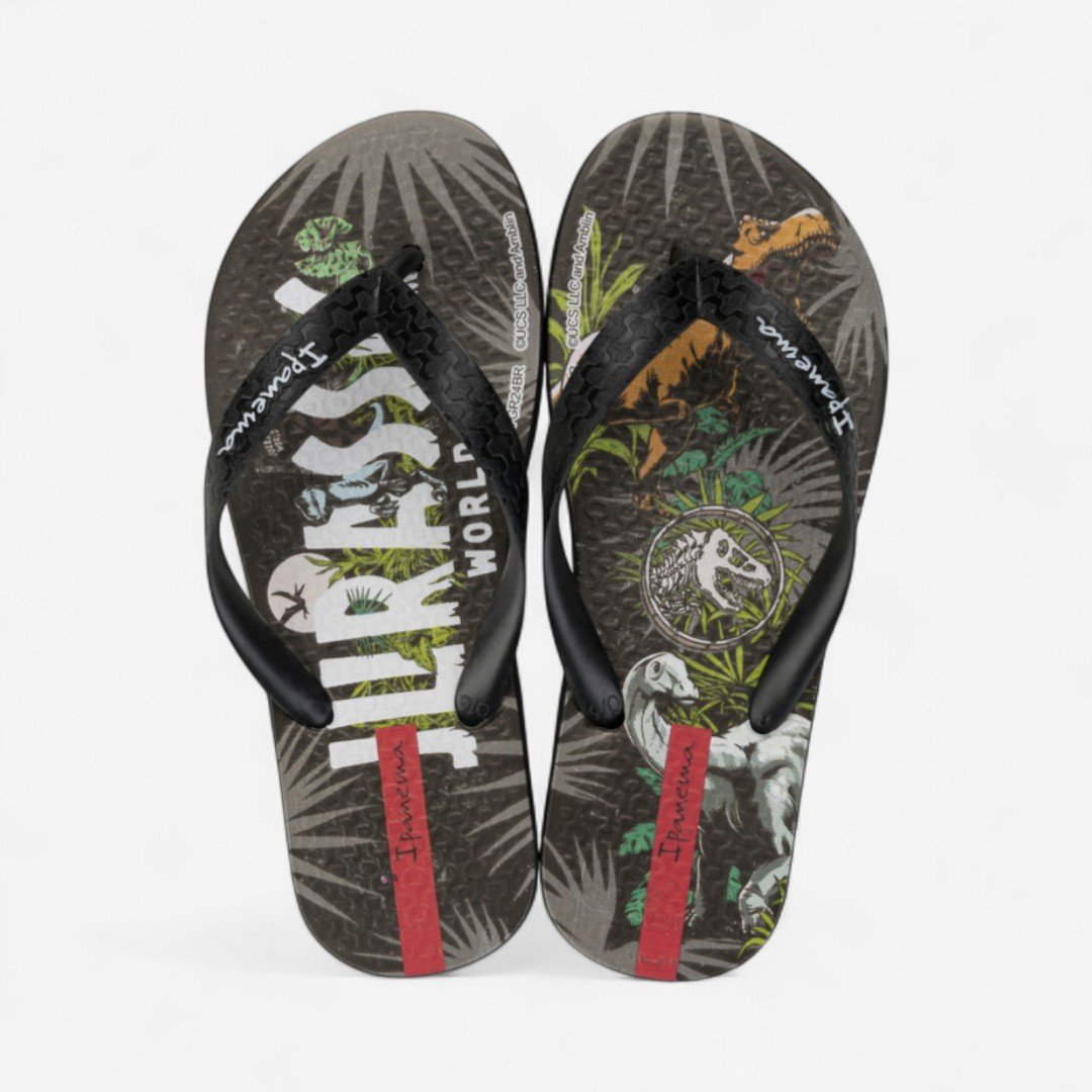 Chinelo Ipanema Jurassic Park II Masculino Infantil Preto 2