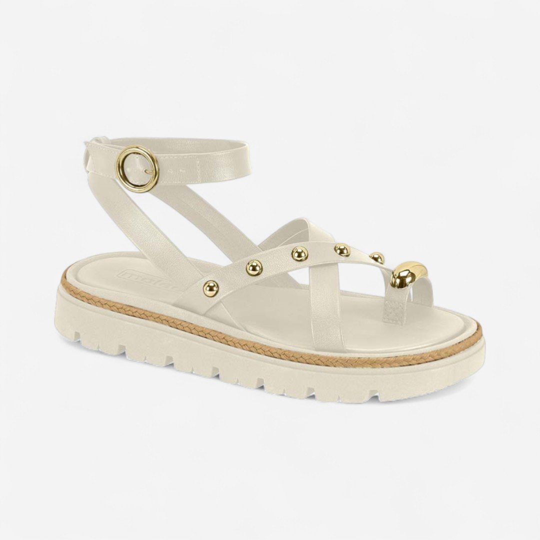 Sandália Papete Moleca Tratorada Off White Branco 2