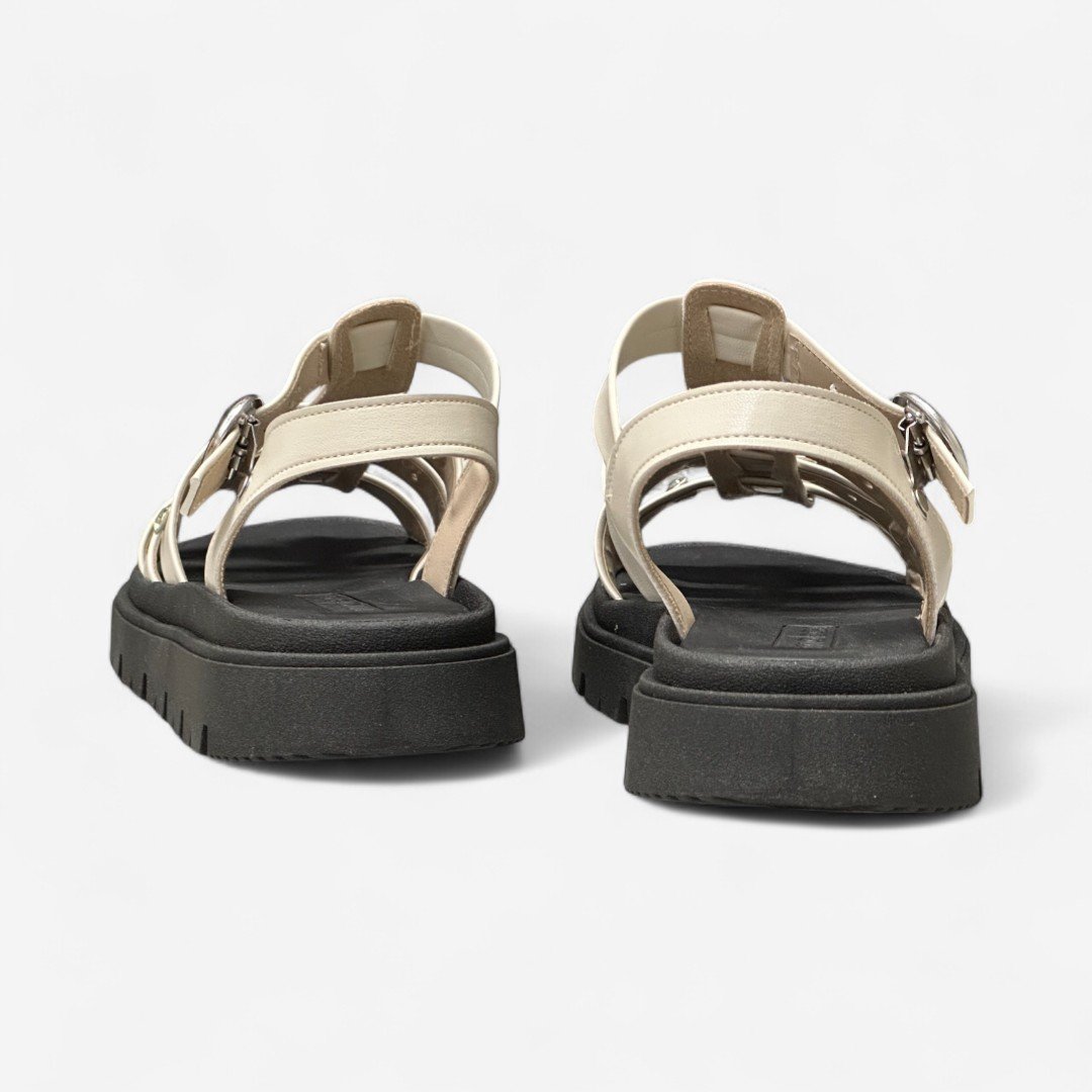 Sandália Papete Moleca Tratorada Off White Branco 5