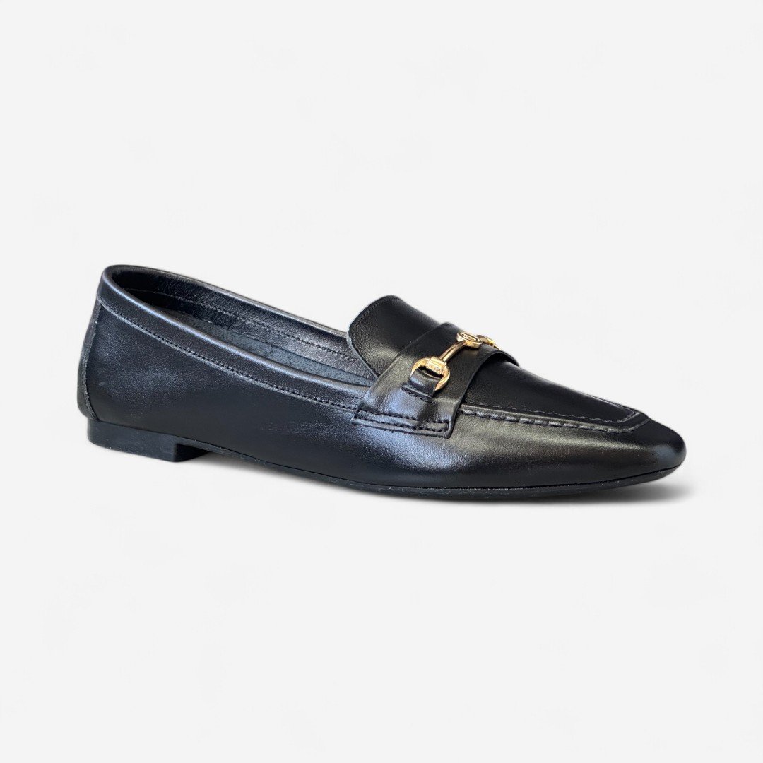 Sapato Mocassim Dumond Couro Preto Preto 2