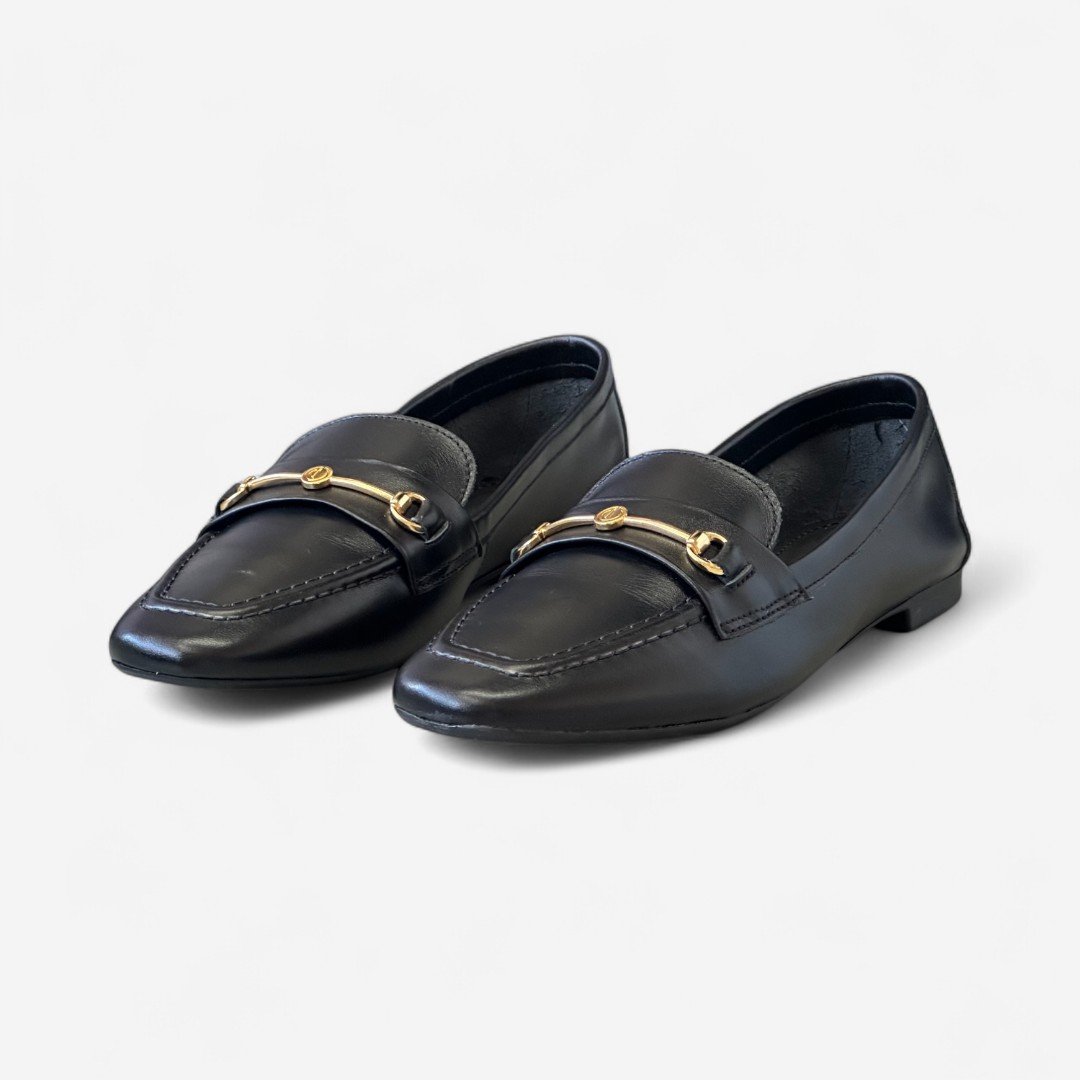 Sapato Mocassim Dumond Couro Preto Preto 4