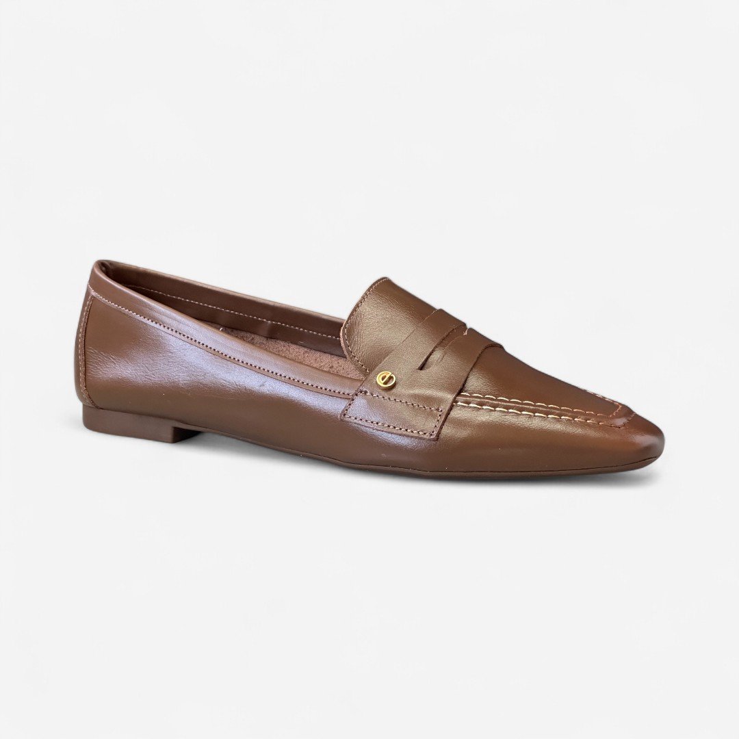 Sapato Mocassim Dumond Couro Marrom Cacau 2