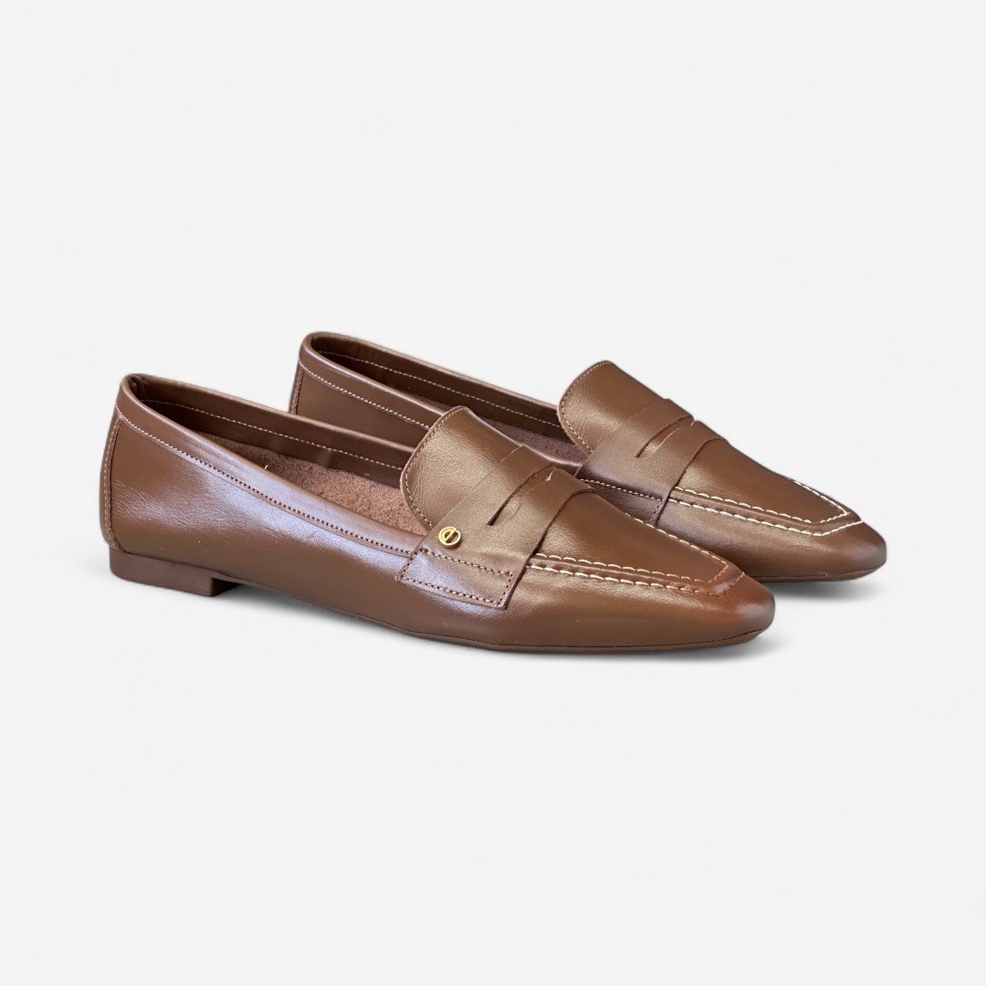 Sapato Mocassim Dumond Couro Marrom Cacau 3