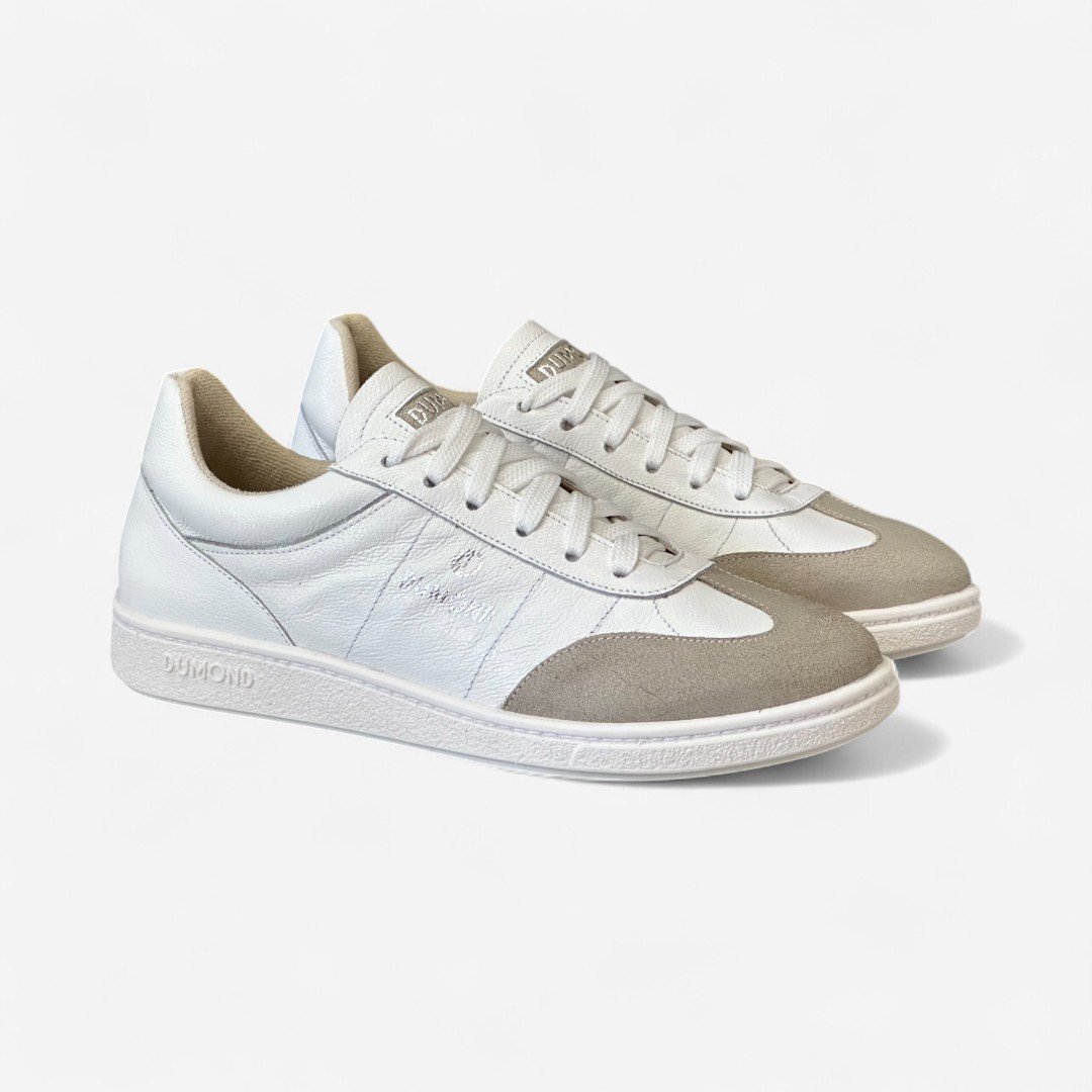 Tênis Dumond Casual Em Couro Branco Branco 3