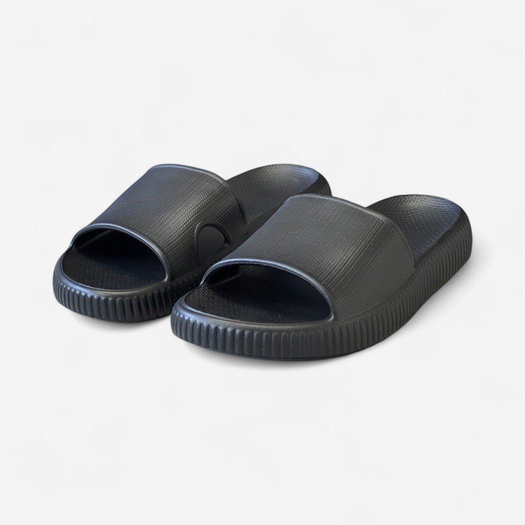 Chinelo Slide Nuvem Feminino Preto Preto 2
