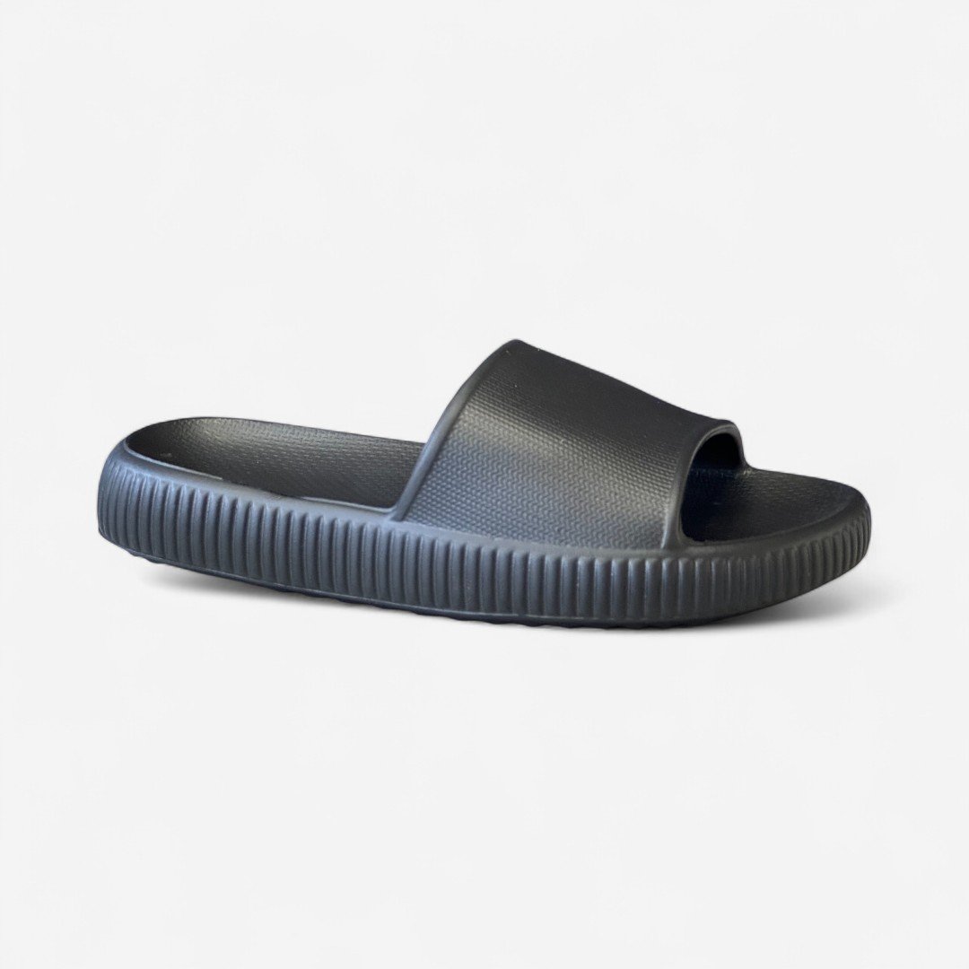 Chinelo Slide Nuvem Feminino Preto Preto 3
