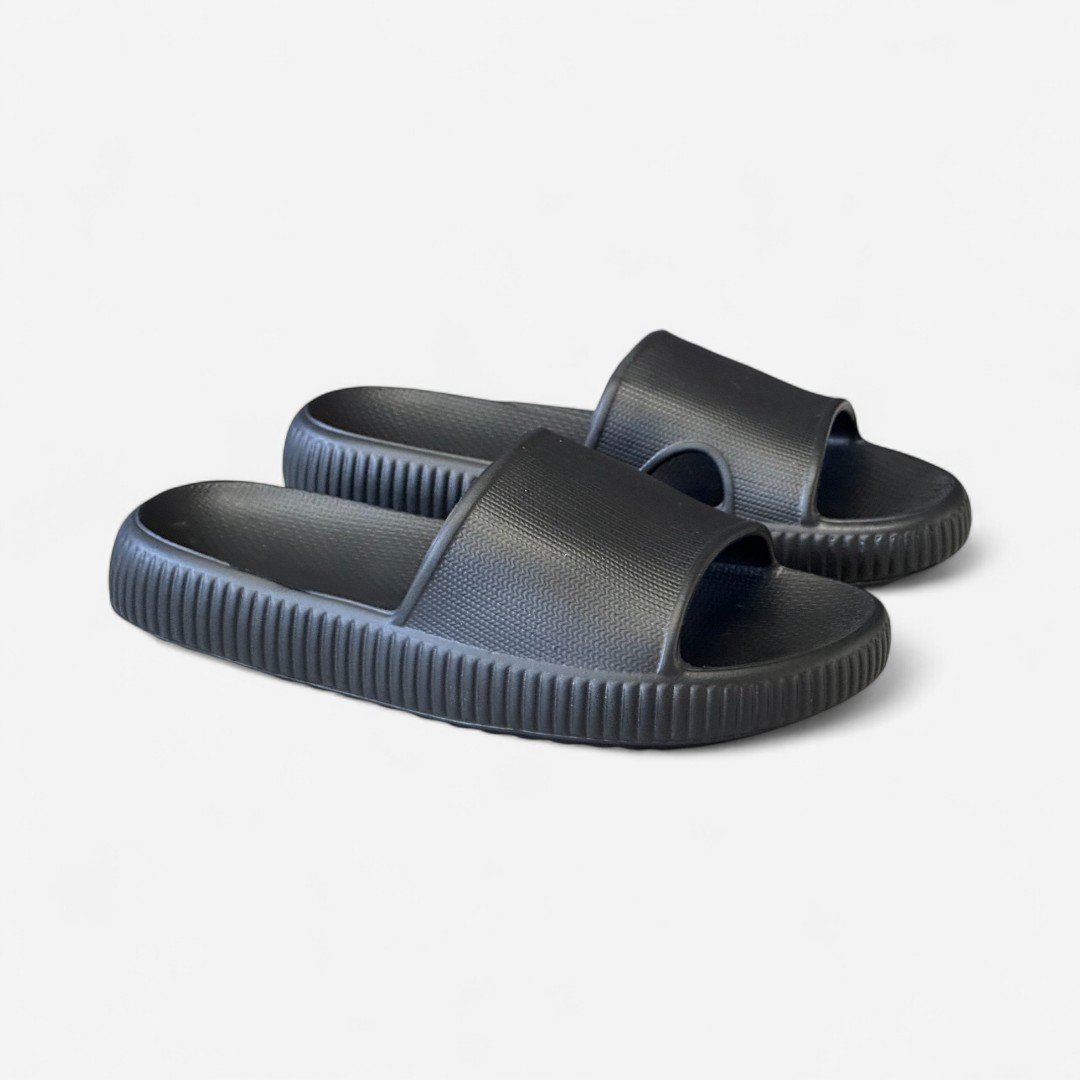 Chinelo Slide Nuvem Feminino Preto Preto 4