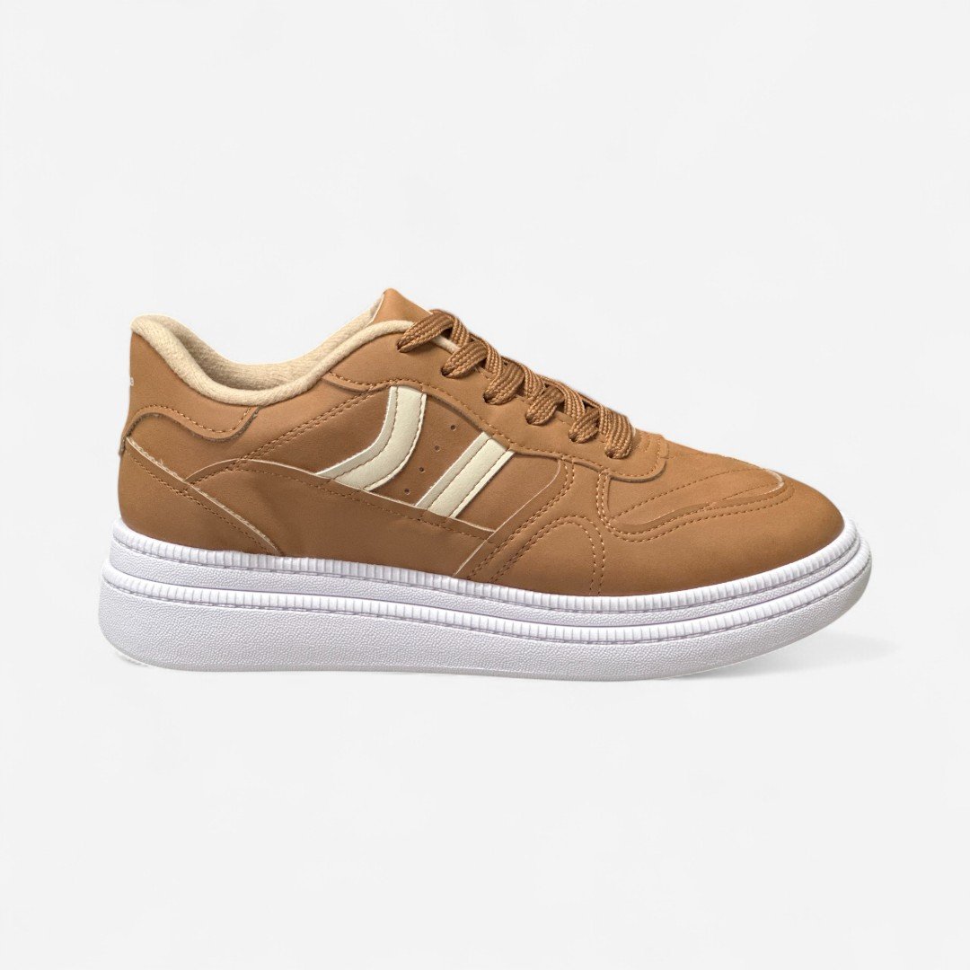 Tênis Moleca Casual Feminino Caramelo