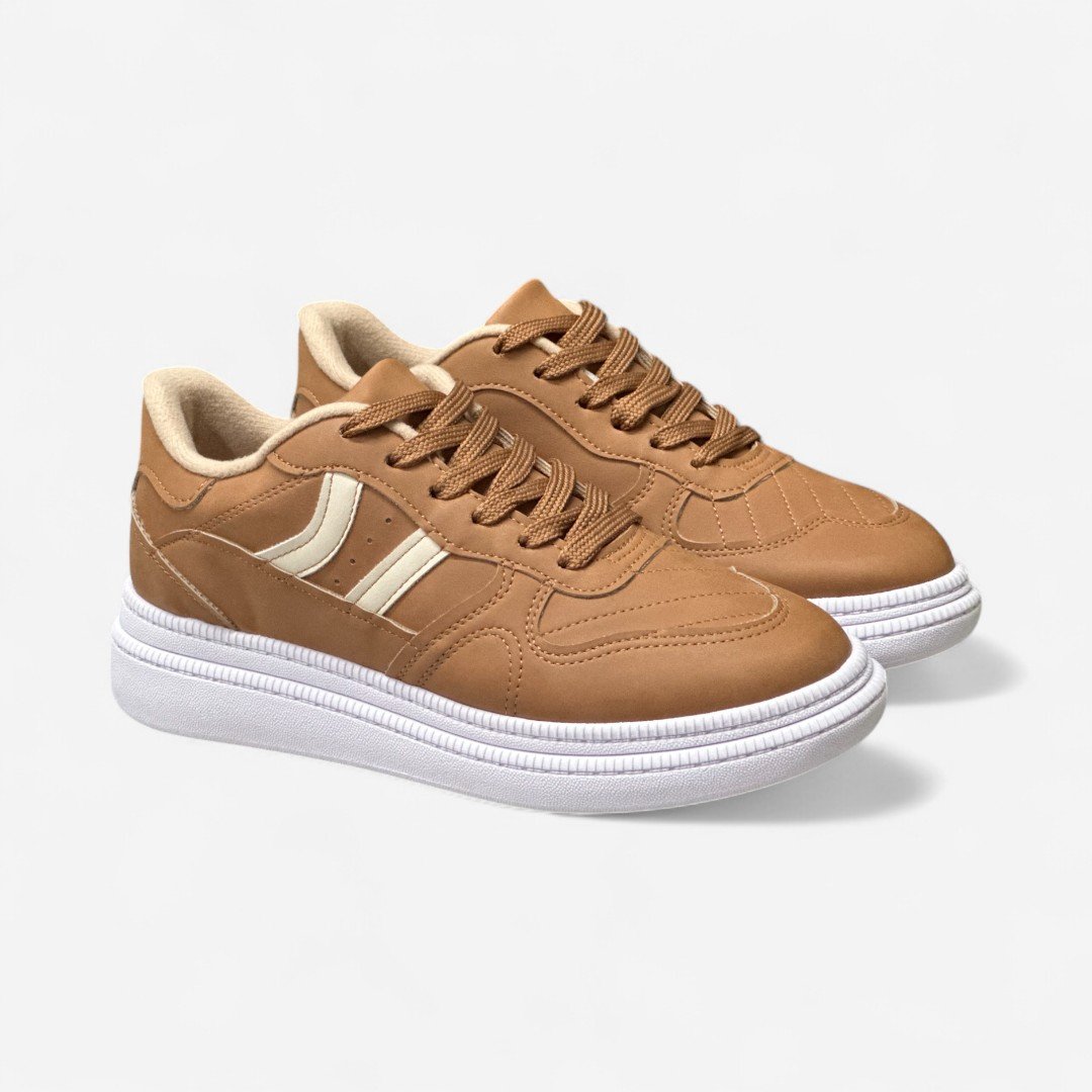 Tênis Moleca Casual Feminino Caramelo Marrom 2