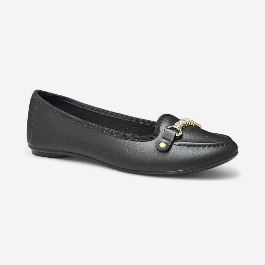 Sapatilha Moleca Feminina Slipper Preta Preto 3
