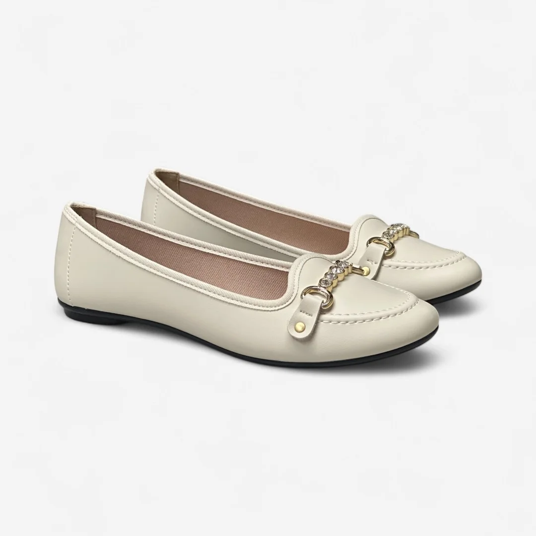 Sapatilha Moleca Feminina Slipper Off White Branco 2