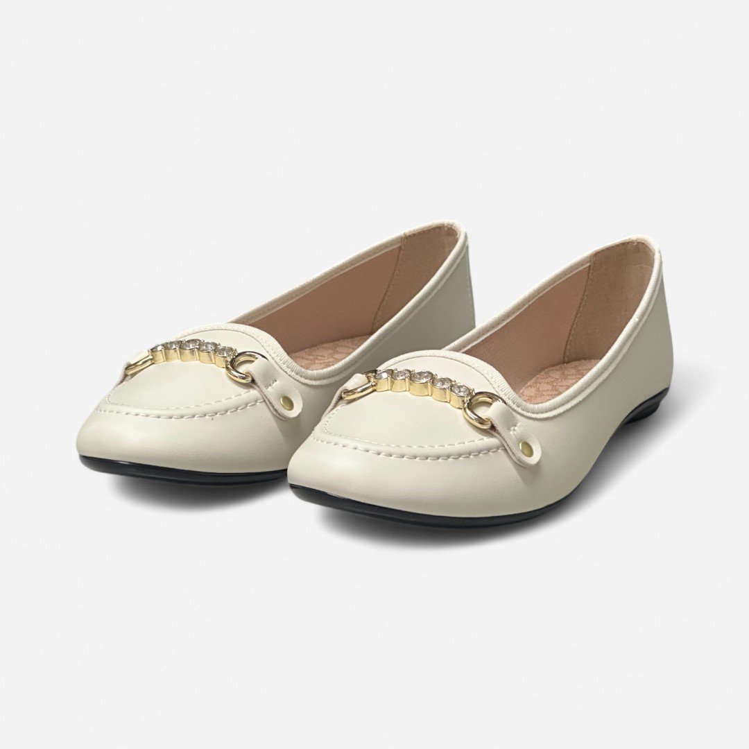 Sapatilha Moleca Feminina Slipper Off White Branco 4