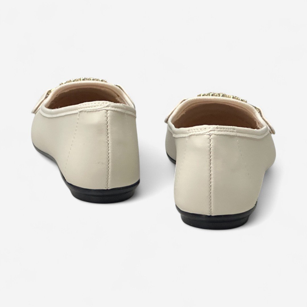 Sapatilha Moleca Feminina Slipper Off White Branco 5