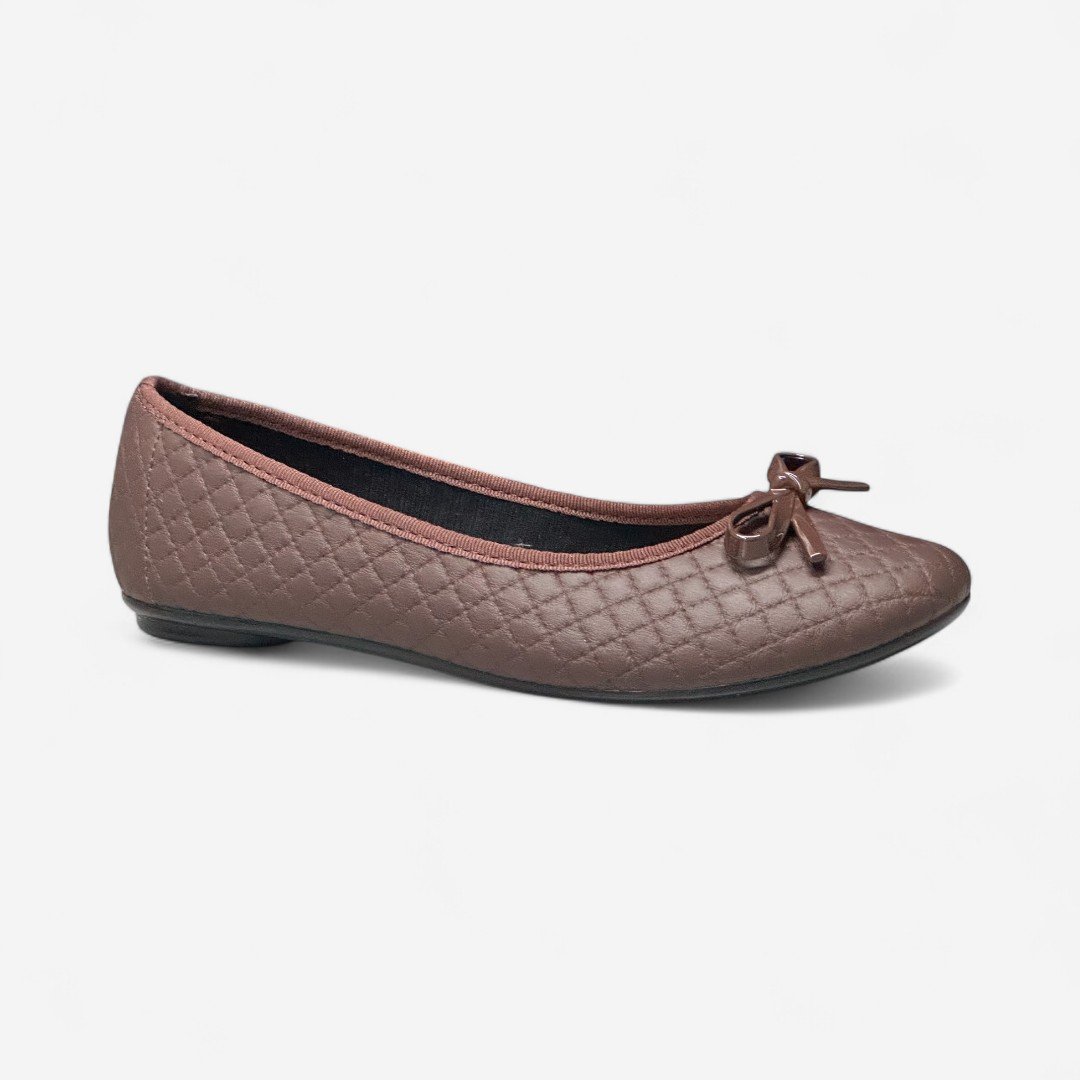 Sapatilha Moleca Feminina Matelassê Marrom Marrom 3
