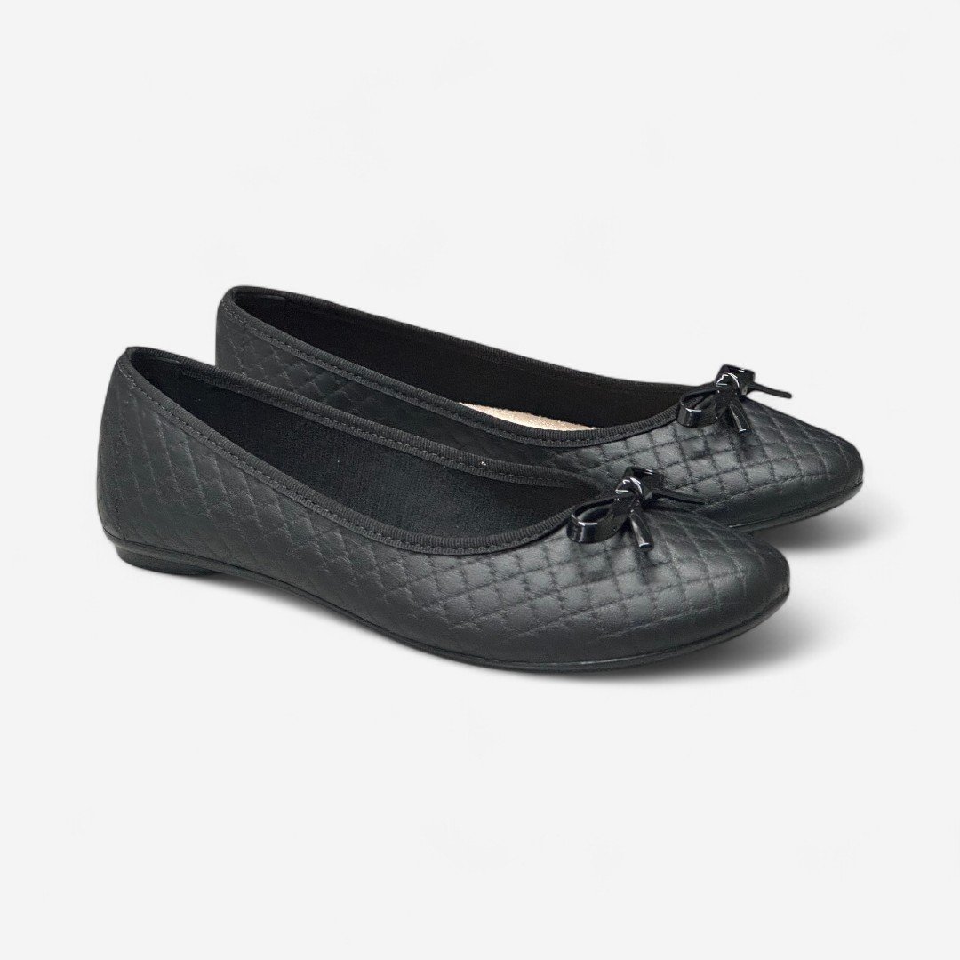 Sapatilha Moleca Feminina Matelassê Preta Preto 2