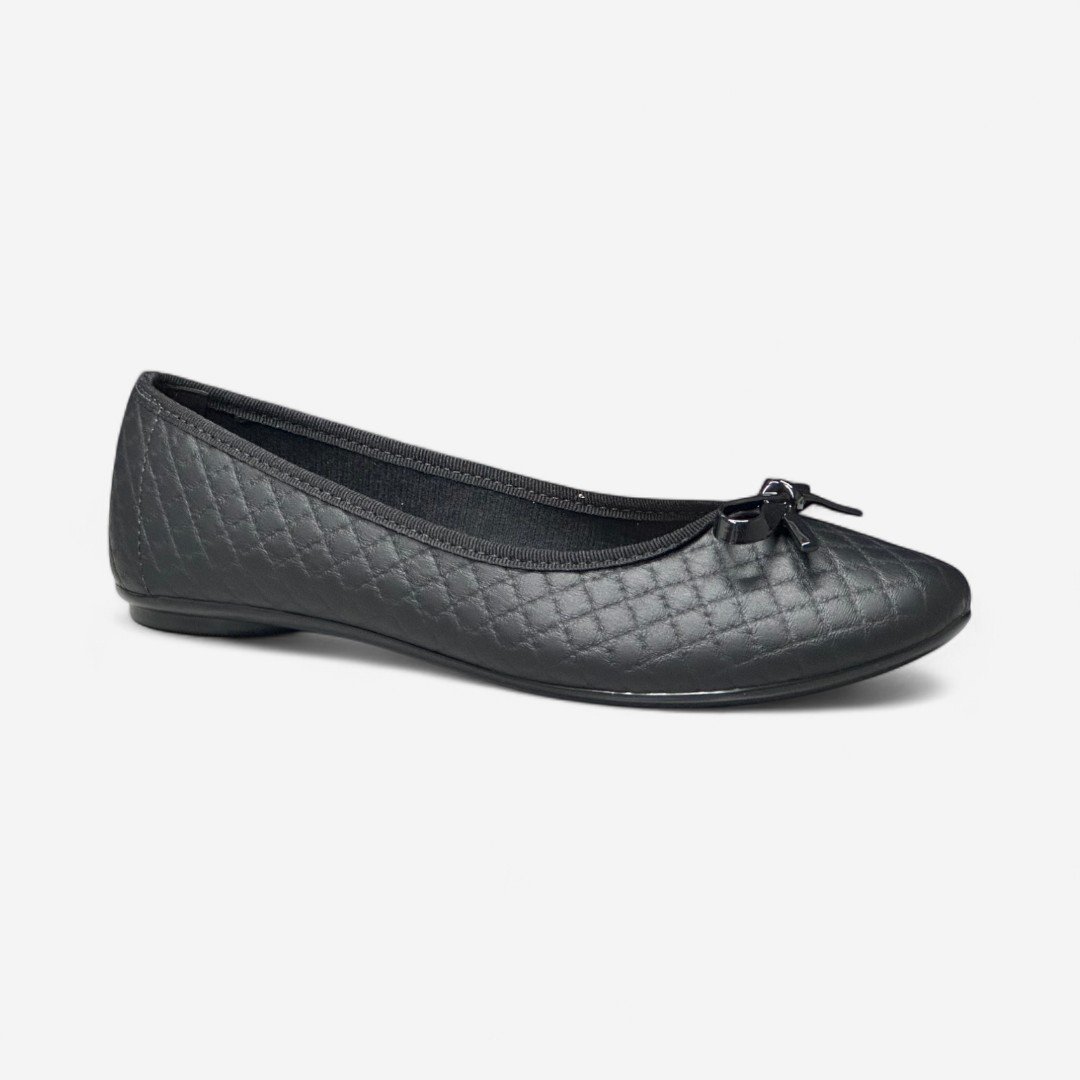 Sapatilha Moleca Feminina Matelassê Preta Preto 3