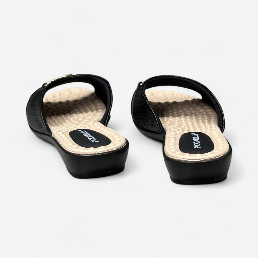 Tamanco Piccadilly Slide Preto Preto 4