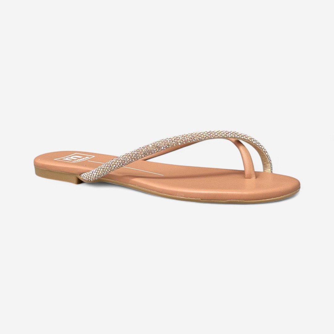 Rasteira Moleca Com Strass Nude Nude 2