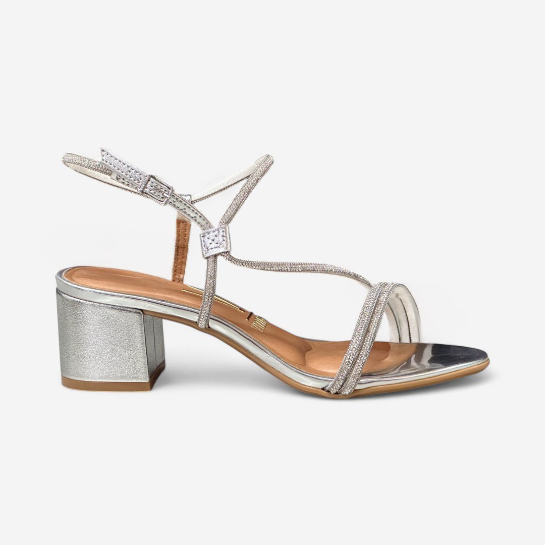Sandália Feminina Alexia Fernanda IZA37 | Tamanho 40 Prata