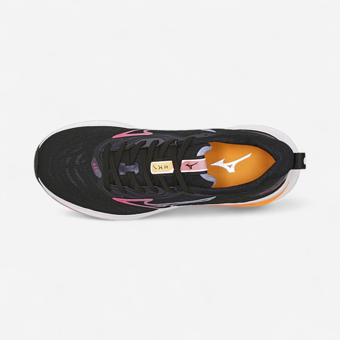 Tênis de Corrida Mizuno Base Ride Preto Preto/Laranja 6
