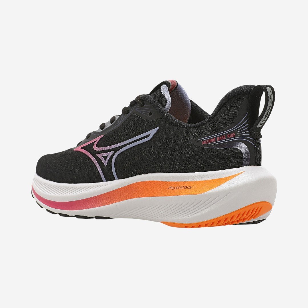 Tênis de Corrida Mizuno Base Ride Preto Preto/Laranja 3