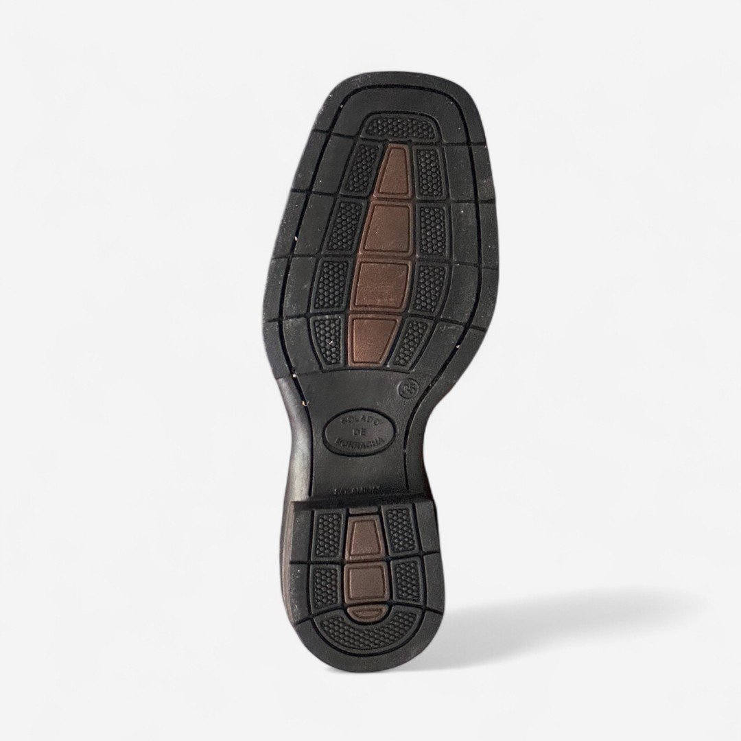 Bota Country Cano Longo Em Couro Conhaque Marrom 6