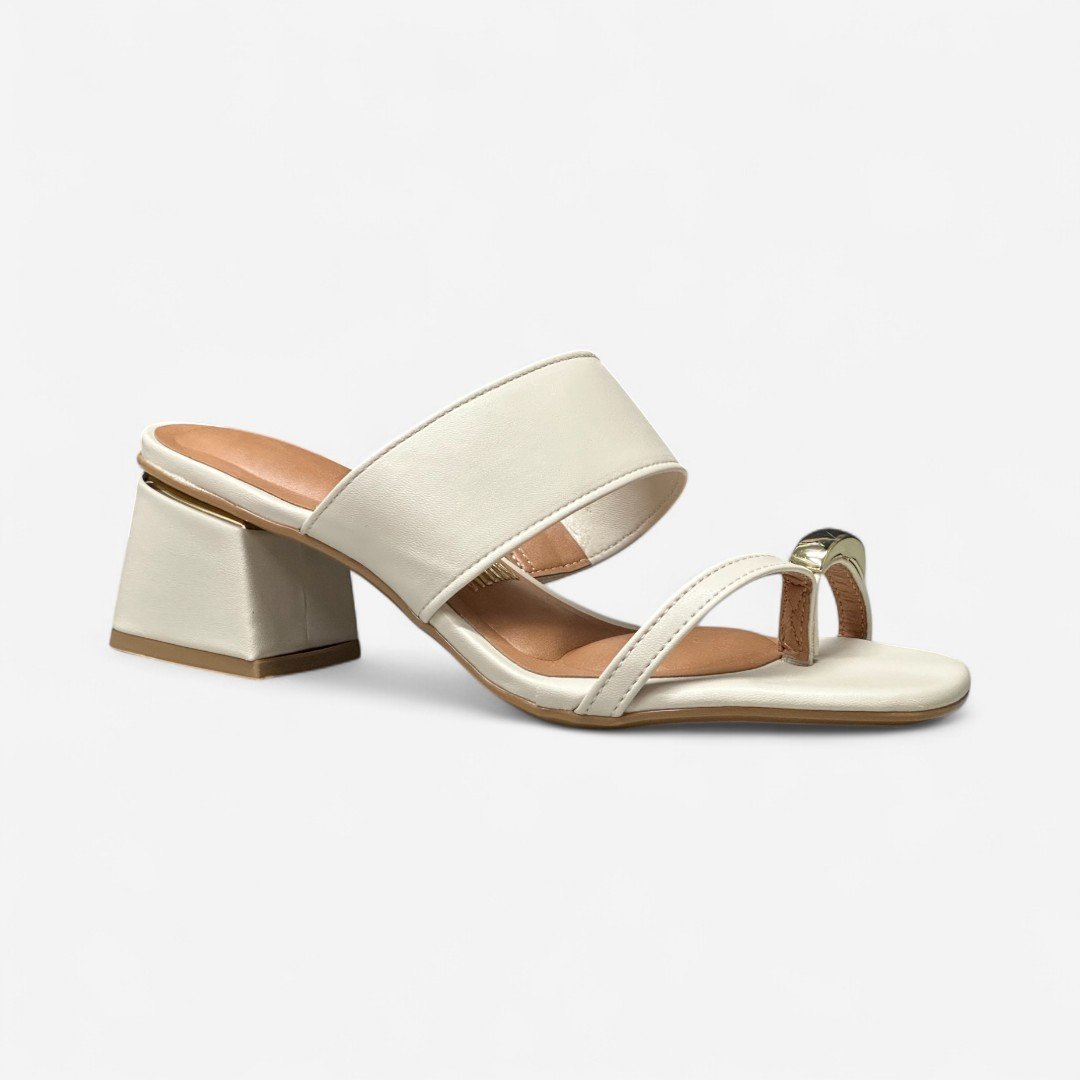 Tamanco Vizzano Salto Bloco De Dedo Off White Branco Off 2