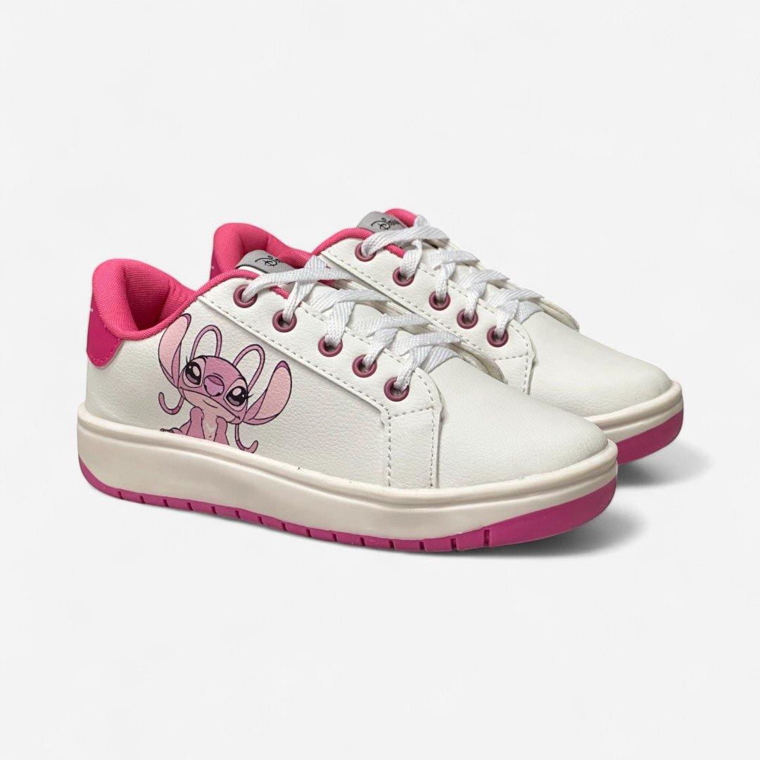Tênis Disney Stitch Infantil Branco Branco/Pink 3