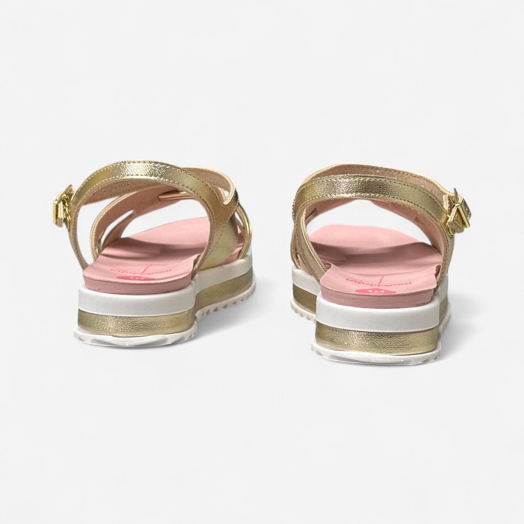 Sandália Flat Molekinha Infantil Dourada Dourado 5