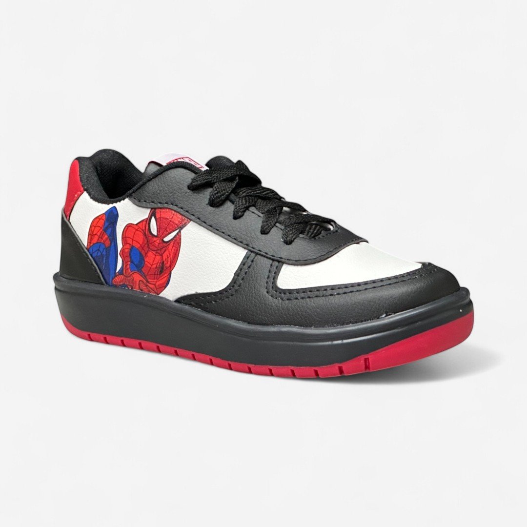 Tênis Disney Marvel Spiderman Infantil Branco Branco/Preto 2