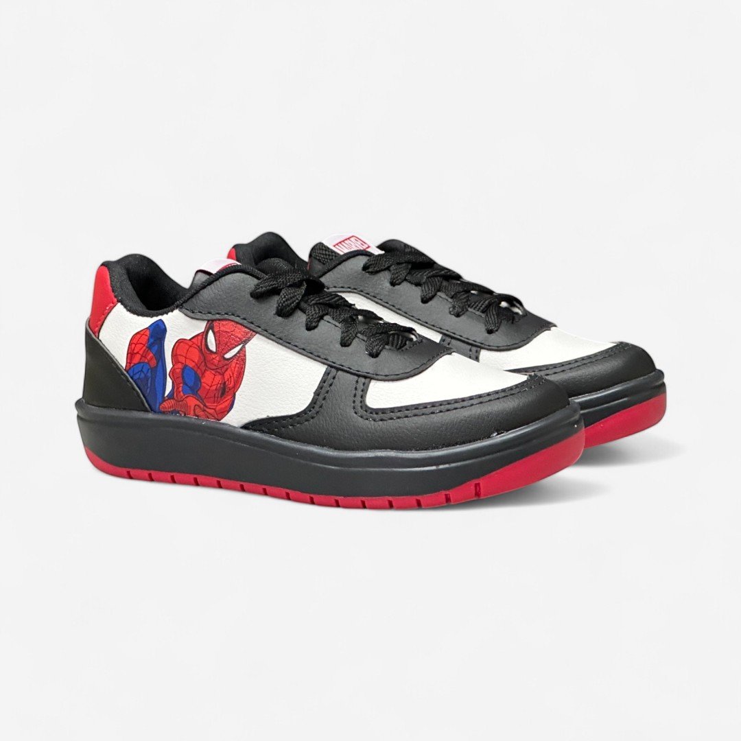Tênis Disney Marvel Spiderman Infantil Branco Branco/Preto 3