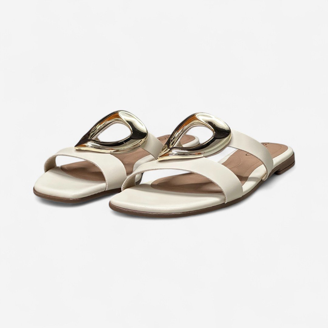 Rasteira Beira Rio Detalhe Orgânico Off White Branco Off 4